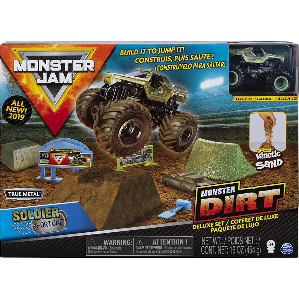 Monster Jam Playset C/ Massaareia E Carrinho Soldier Fortune