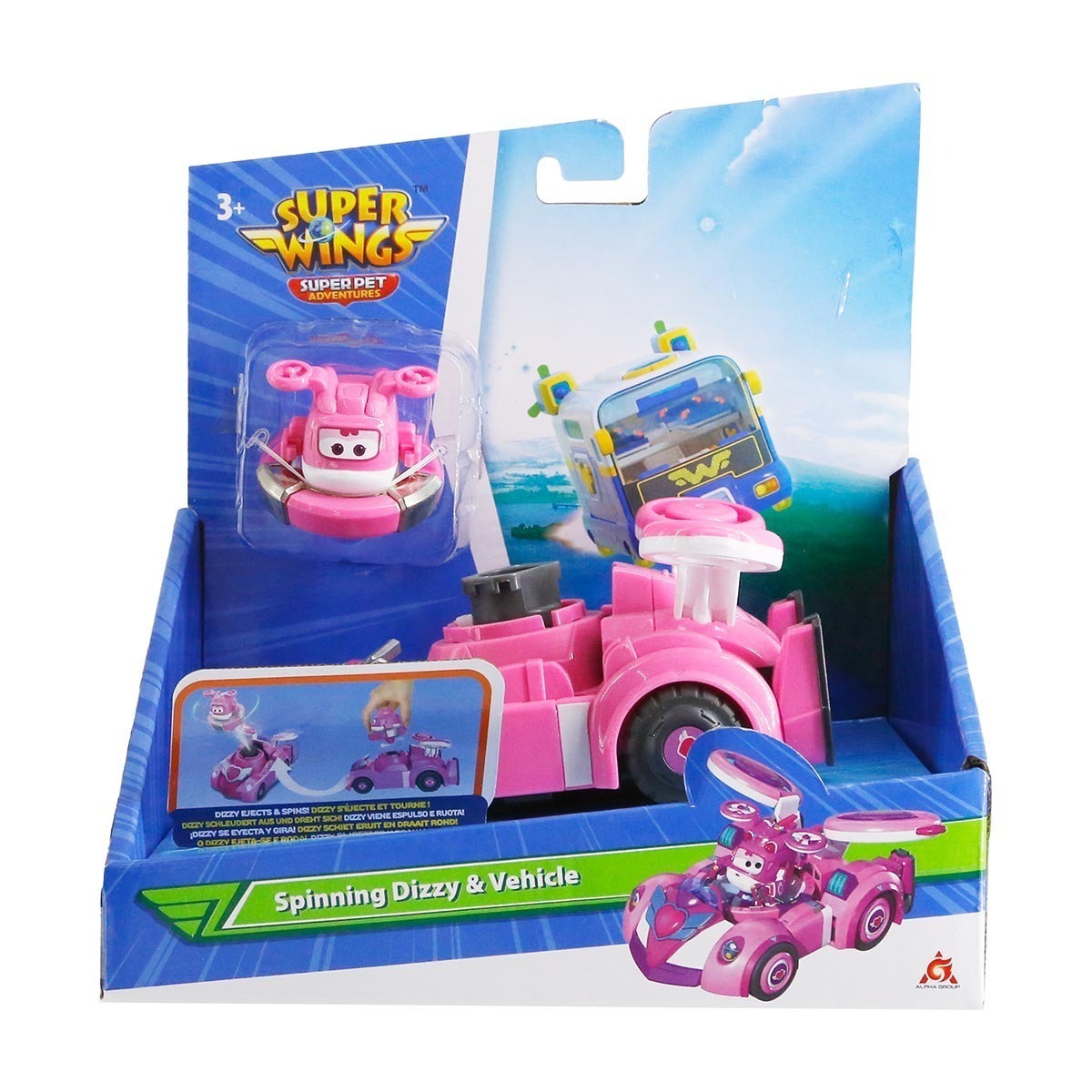 Carrinho Lançador Do Avião Dizzy Giratório - Super Wings