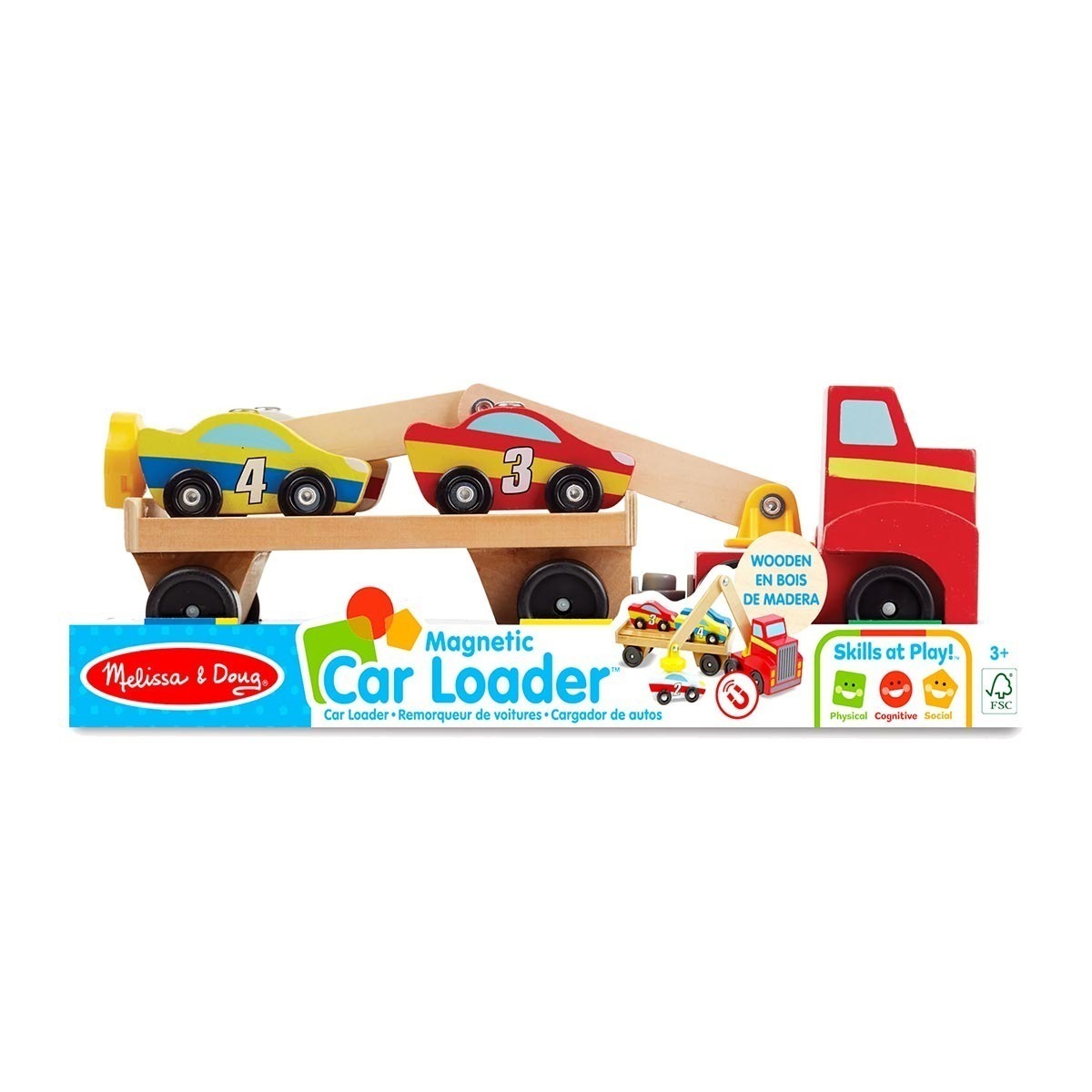 Brinquedo Caminhao Cegonha Madeira Magnetico Melissa & Doug