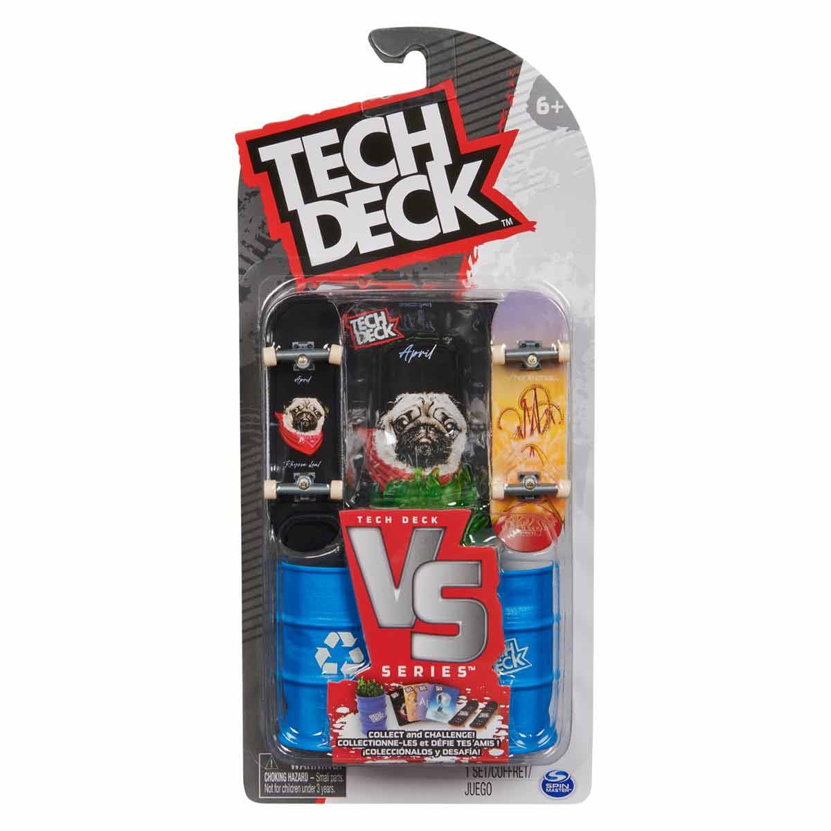 Kit 2 Skate De Dedo Com Obstáculo April - Tech Deck