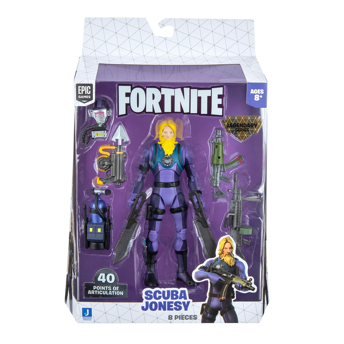 Fortnite - Legendários - Figura De 15 Cm - Scuba Jonesy