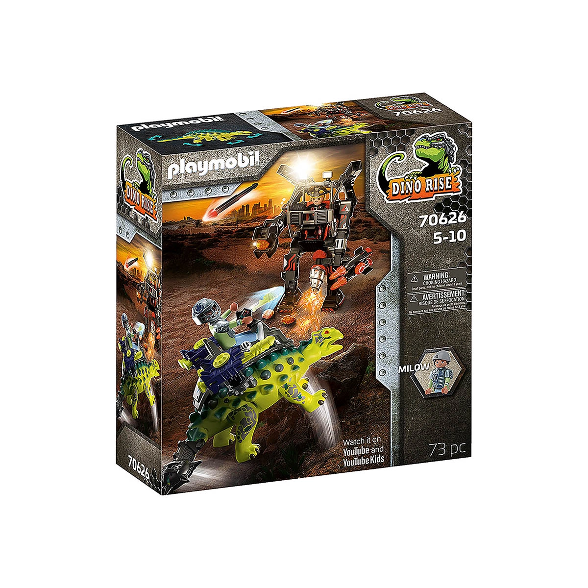 Playmobil - Saichania Invasão Do Robo - Dino Rise - 70626