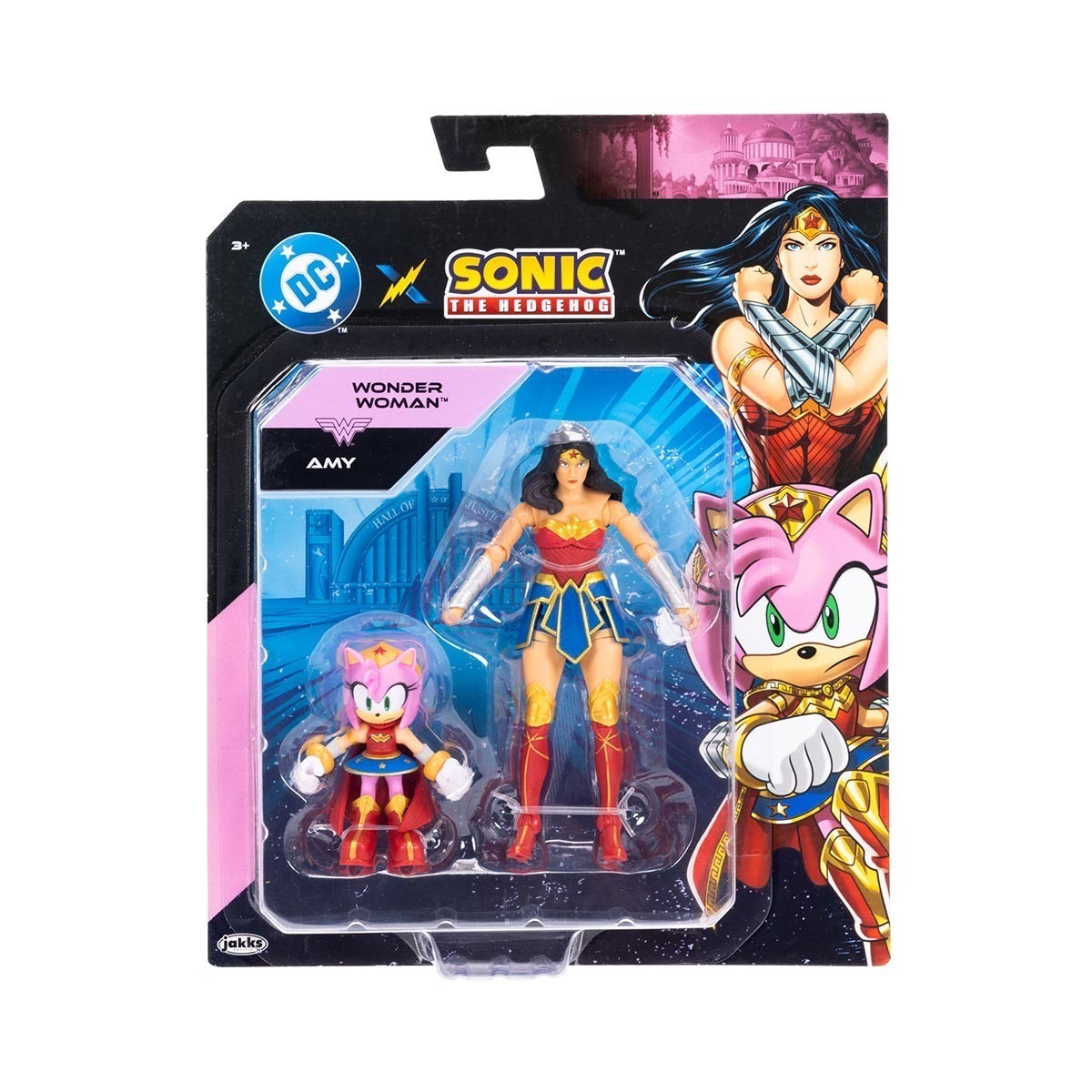 2 Bonecas Articuladas Da Amy e Mulher Maravilha - Sonic Warner