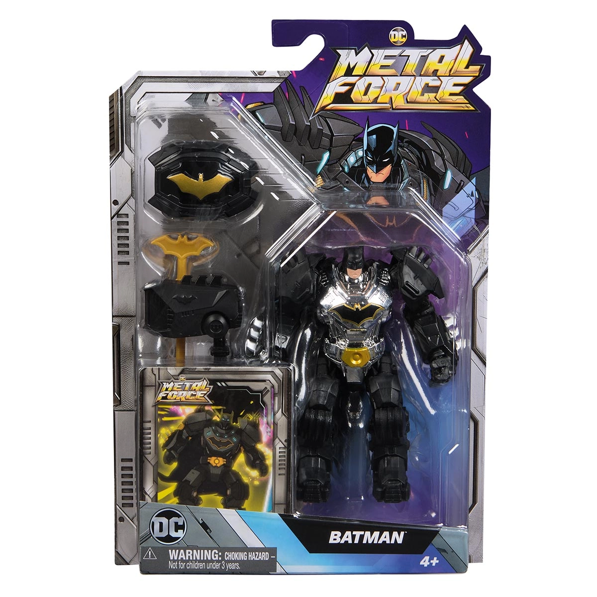 Boneco Batman Articulado 10cm Metal Force - DC Comics