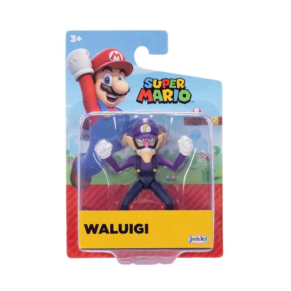 Boneco Articulado Waluigi de 6cm - Super Mario