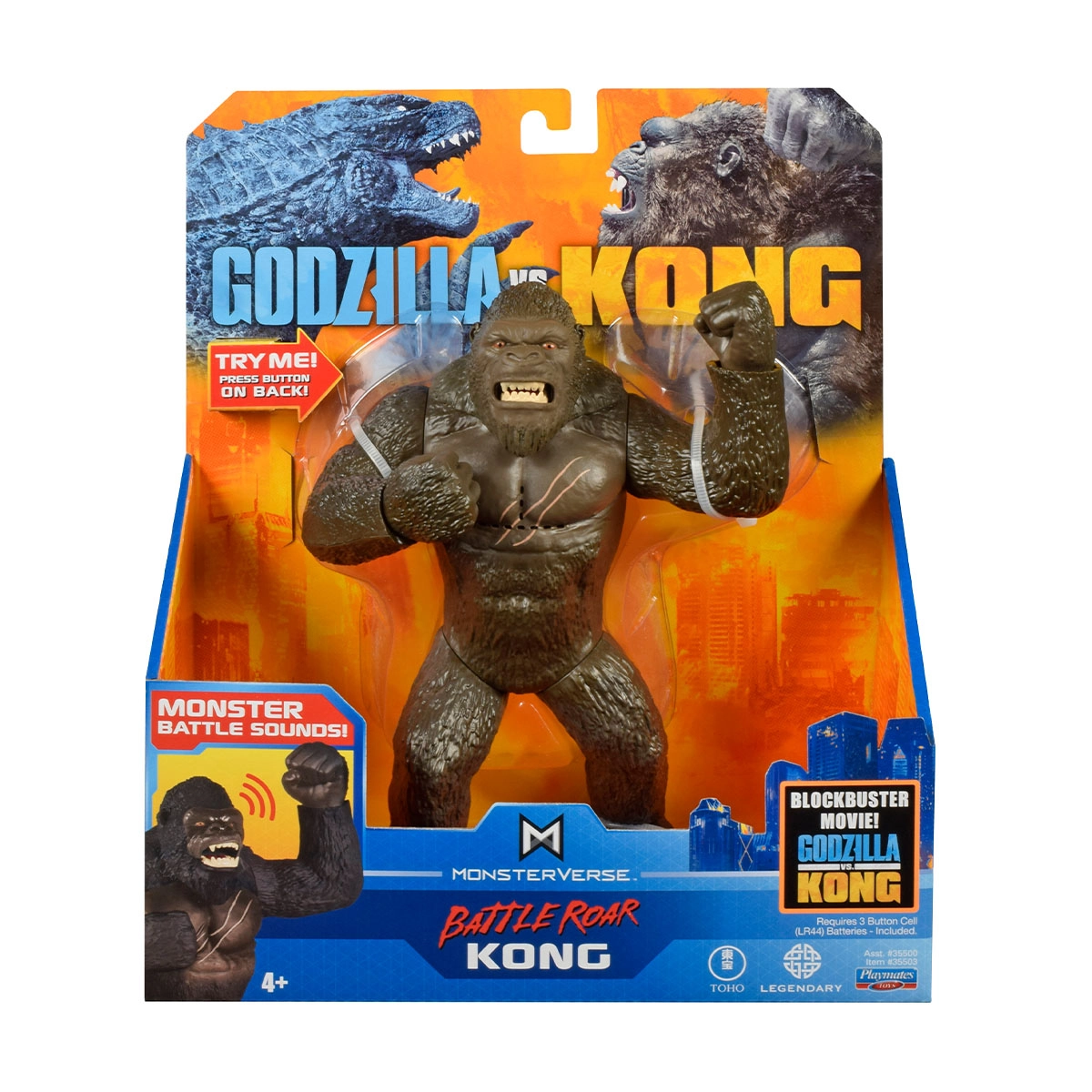 Godzilla Vs Kong Boneco Colecionável Com Som 17Cm - Kong