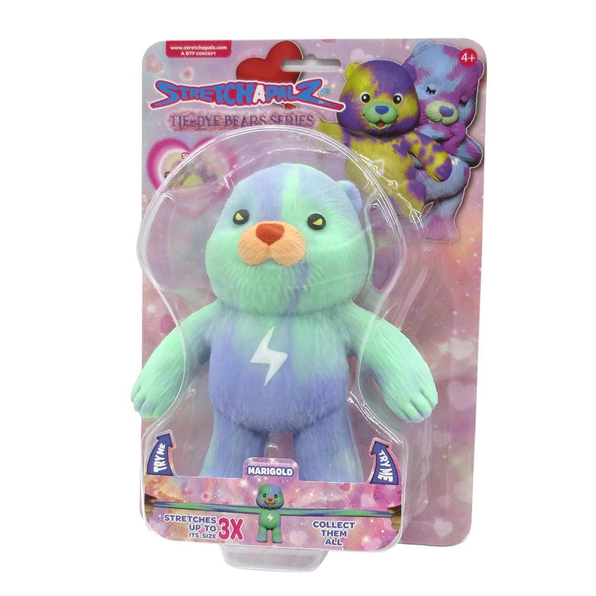 Boneco Elástico Urso Tie-Dye Marigold De 12Cm - Stretchapalz