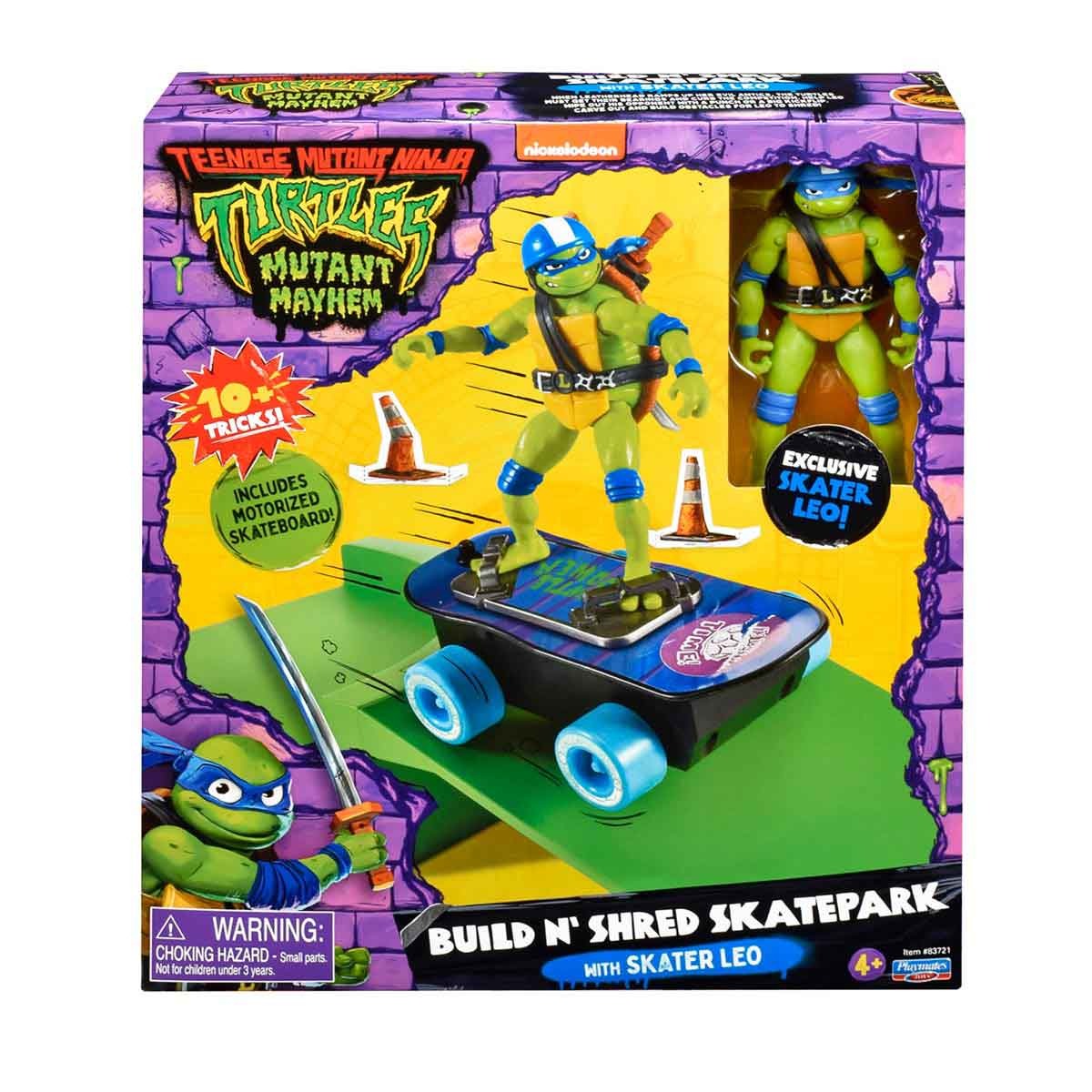 Pista De Skate Com Boneco Leo Skatista - As Tartarugas Ninja