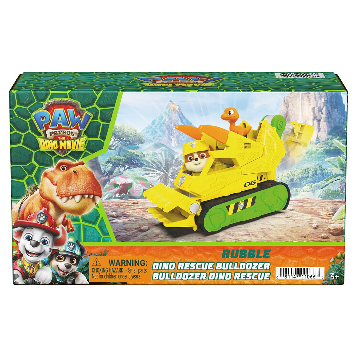 Bulldozer do Rubble + 2 Bonecos - Patrulha Canina: Uma Aventura Dino Bulldozer do Rubble + 2 Bonecos - Patrulha Canina: Uma Aventura Dino
