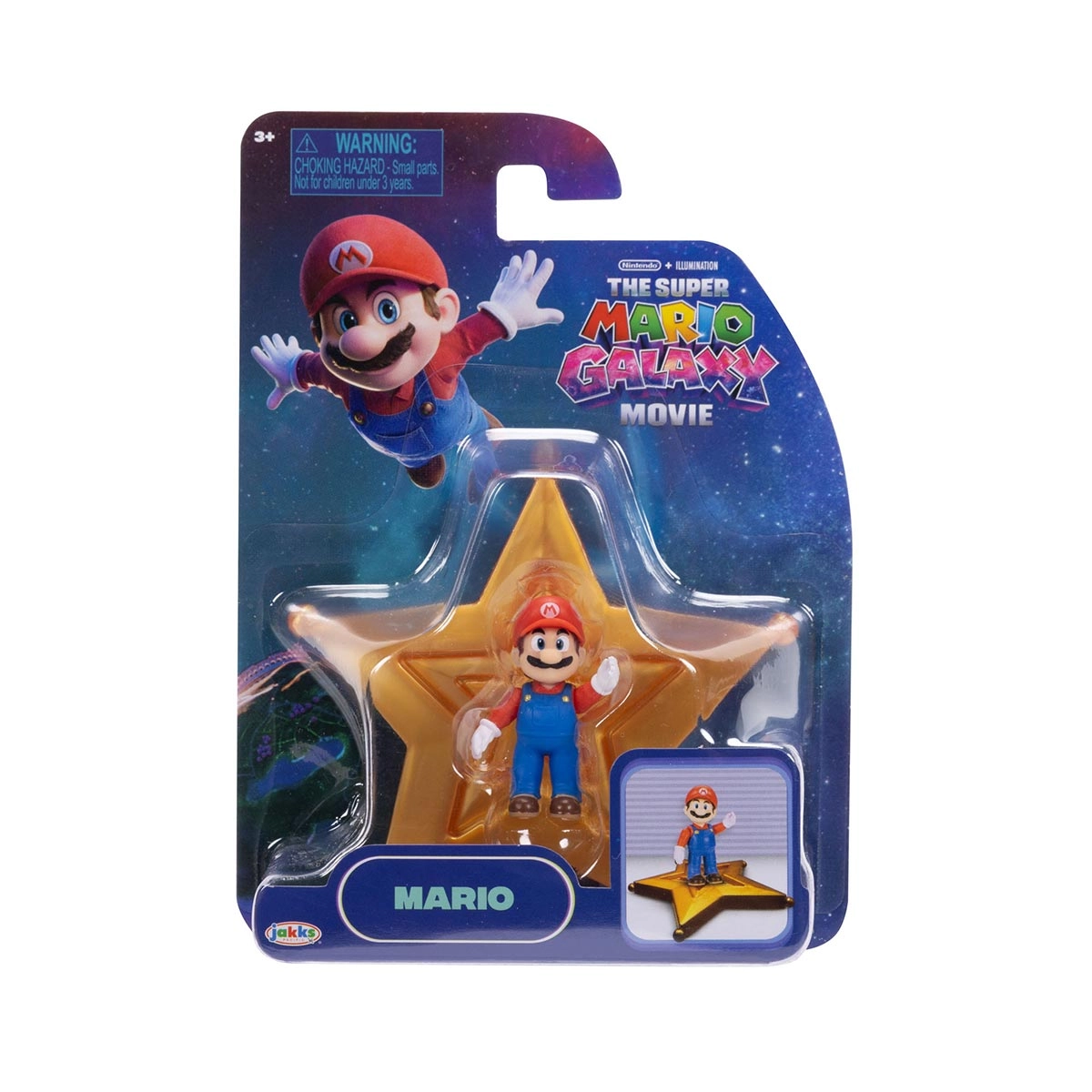 Mini Boneco Mario de 3cm - Super Mario Galaxy, O Filme