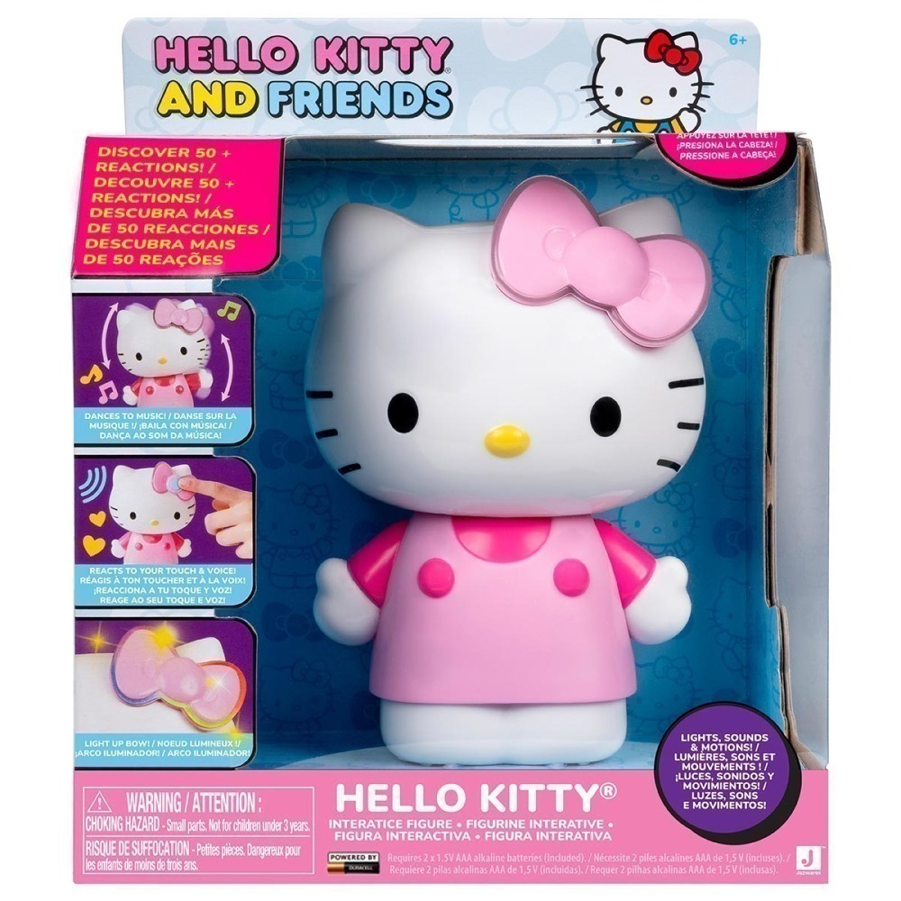 Hello Kitty - Boneco Interativa 12cm Com Macacao Rosa