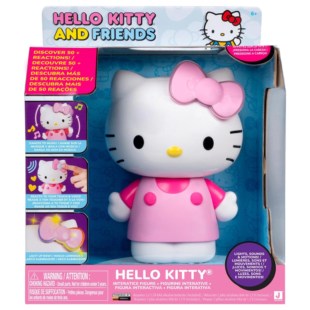 Hello Kitty - Boneco Interativa 12cm Com Macacao Rosa