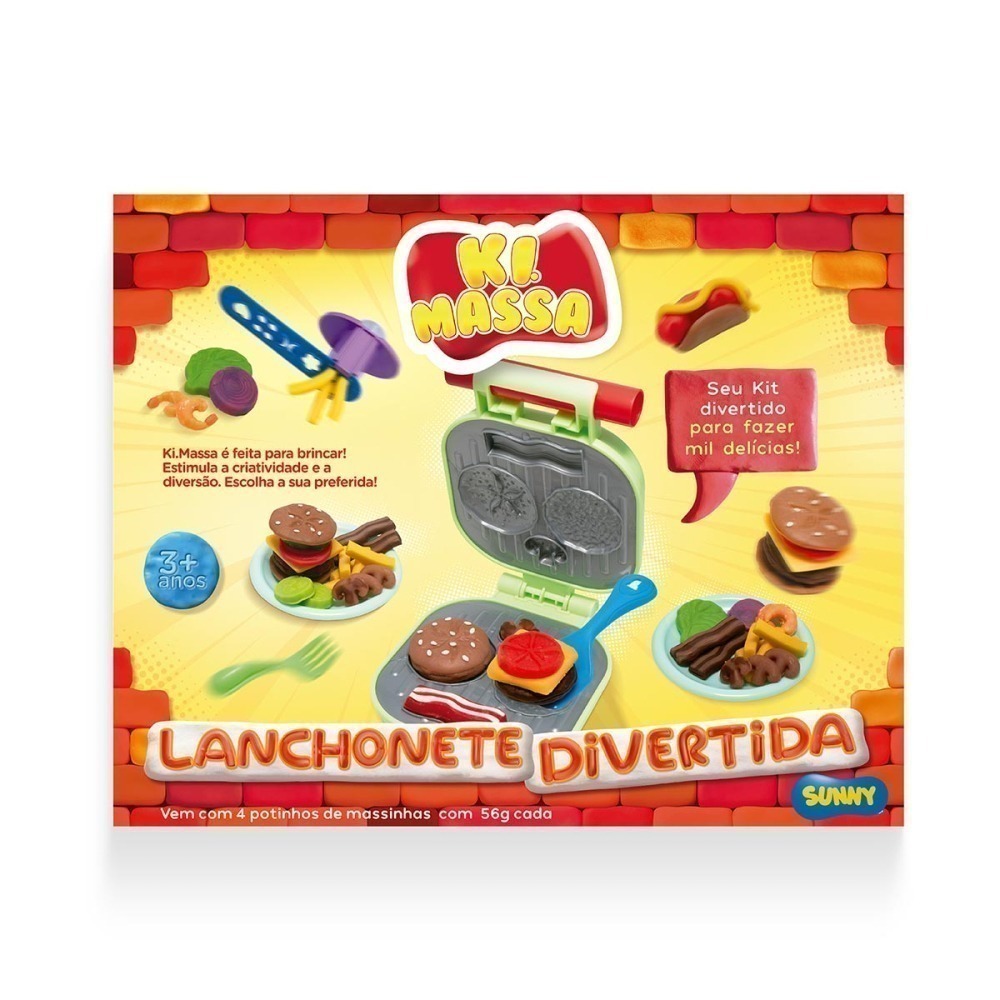 Ki Massa - Massinha Modelar Infantil Lanchonete Divertida