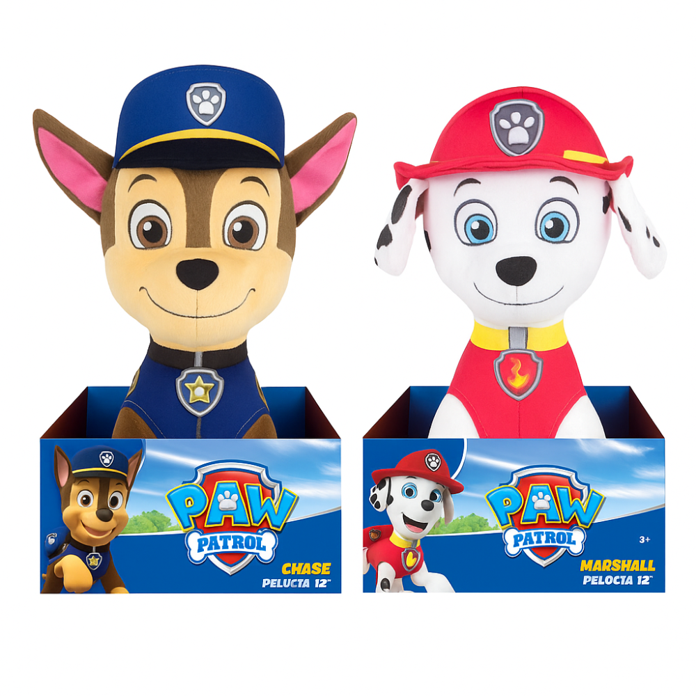 Kit 2 x Pelúcia Chase + Marshall 30cm – Patrulha Canina