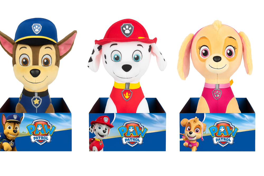 Kit 3 x Pelúcias Chase + Marshall + Skye 30cm – Patrulha Canina