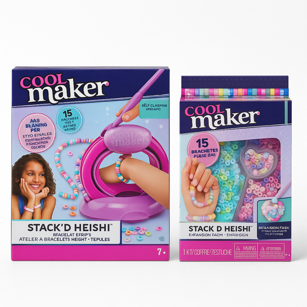 KIT Maquina de Pulseira da Amizade + Refil de Micanças Peroladas