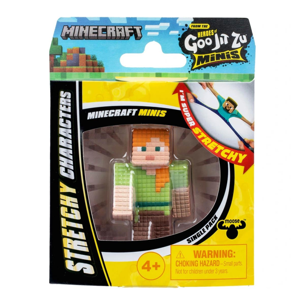 Mini Boneca Elástica da Alex - Goo Jit Zu Minecraft