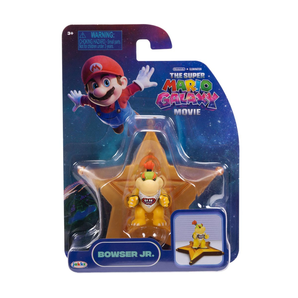 Mini Boneco Bowser Jr de 3cm - Super Mario Galaxy, O Filme