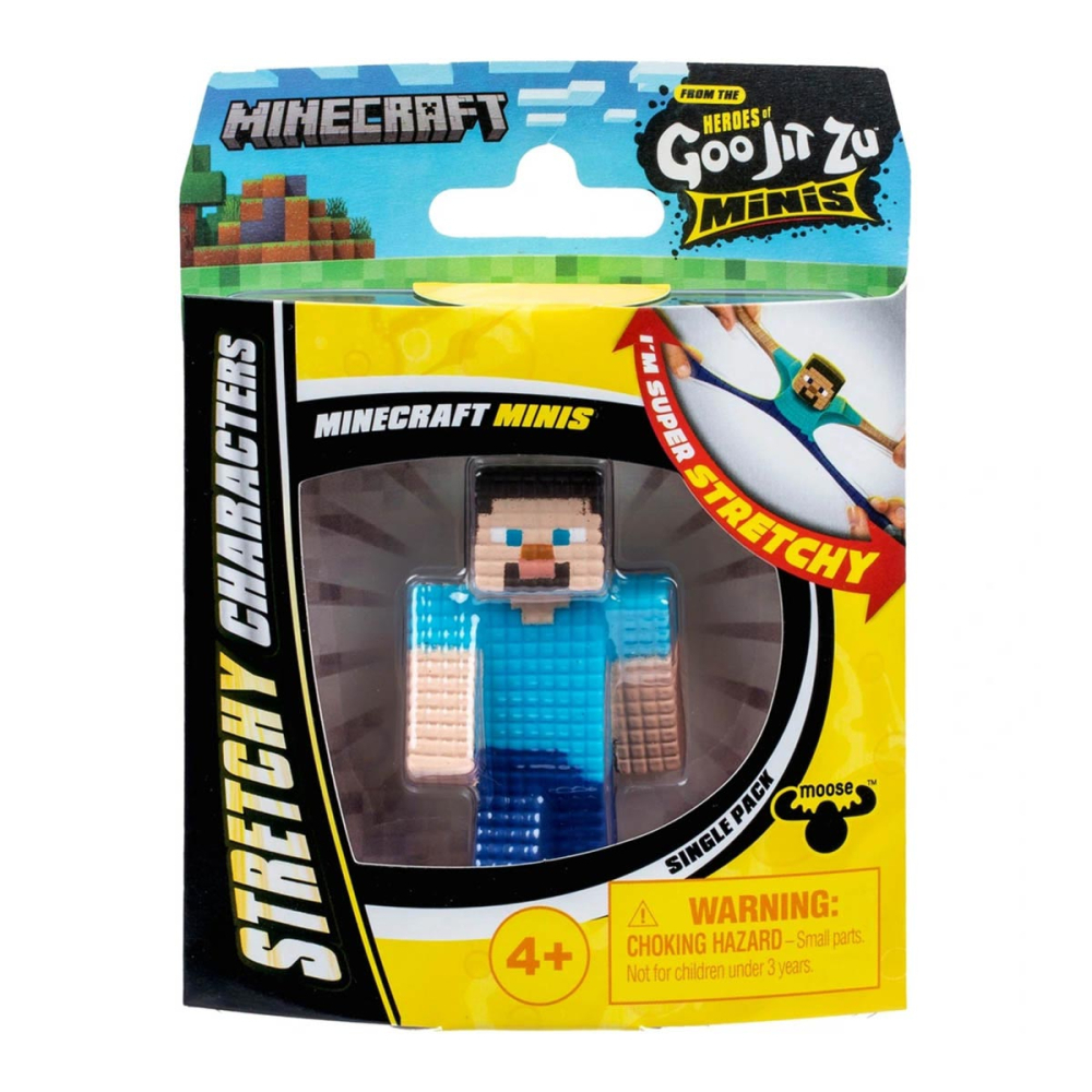 Mini Boneco Elástico do Steve - Goo Jit Zu Minecraft Mini Boneco Elástico do Steve - Goo Jit Zu Minecraft