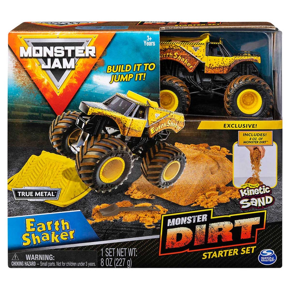Monster Jam - Playset C/ Carrinho e Massaareia Earth Shaker