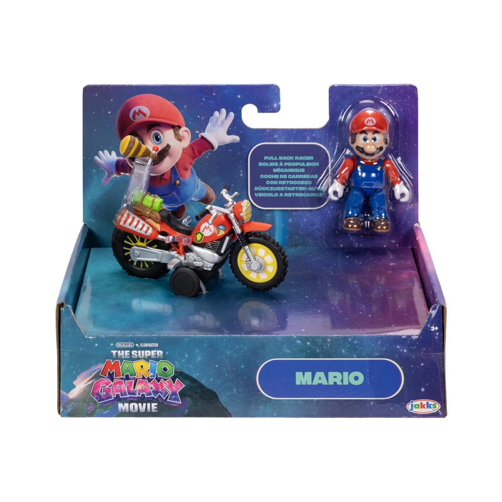 Moto Com Boneco Do Mario de 6cm - Super Mario Filme Moto Com Boneco Do Mario de 6cm - Super Mario Filme