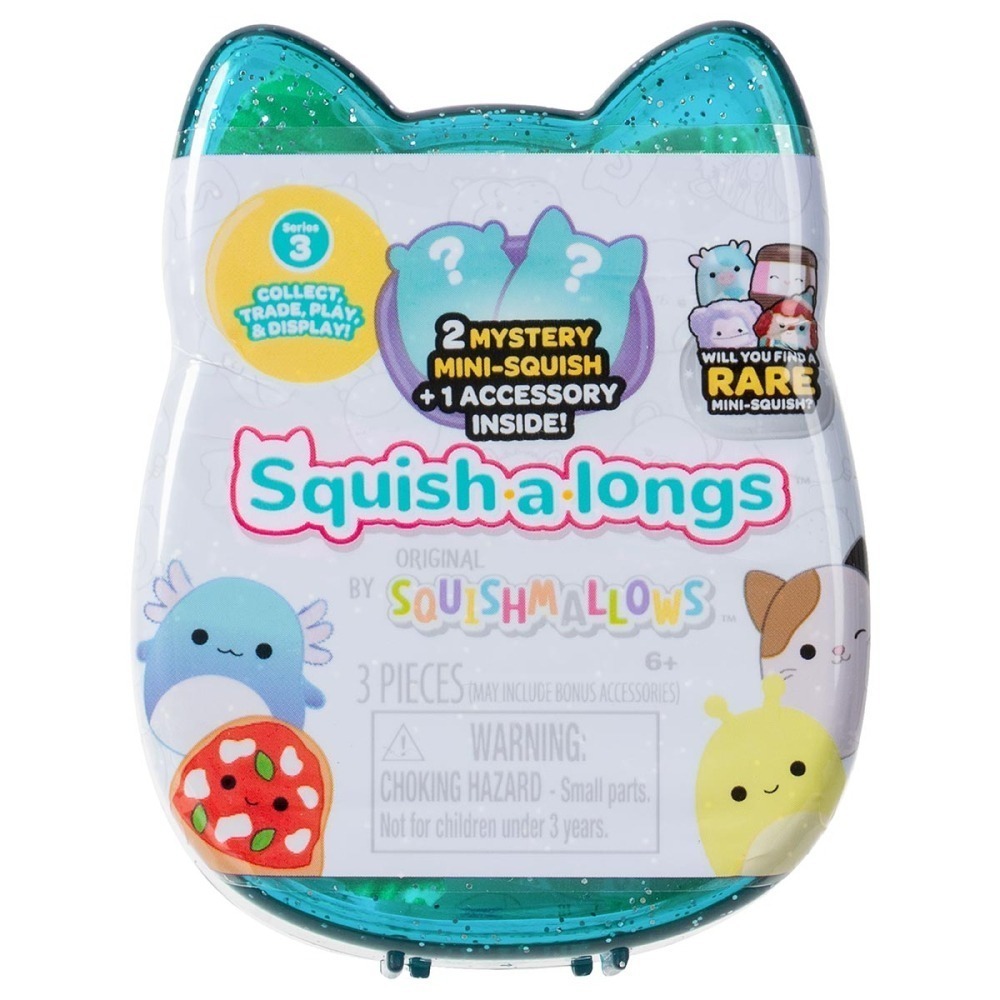 Pack 2 Bonecos Surpresa Squish-a-Longs Case Azul Brilhante