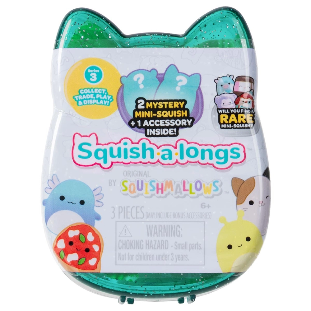 Pack 2 Bonecos Surpresa Squish-a-Longs Case Verde Brilhante Pack 2 Bonecos Surpresa Squish-a-Longs Case Verde Brilhante