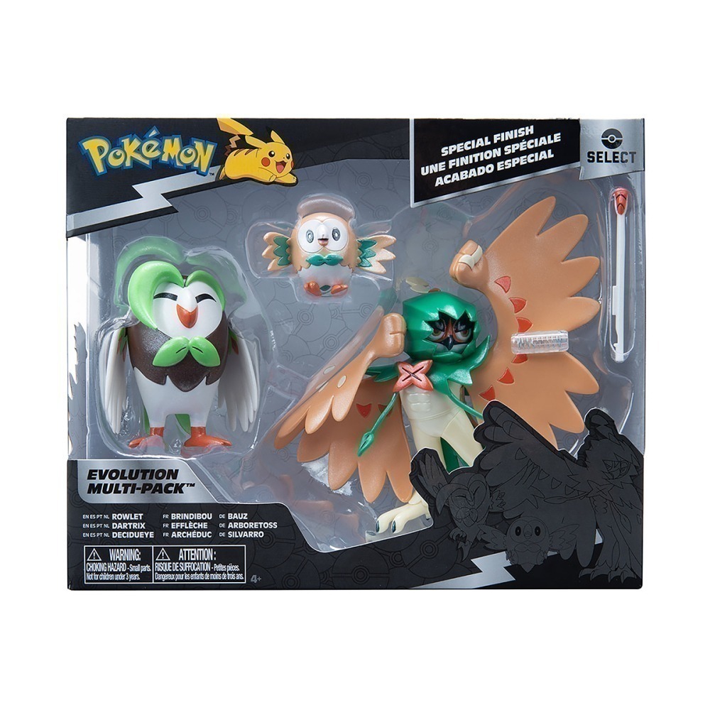 Pokemon - Pack De Evolução - Rowlet, Dartrix E Decidueye