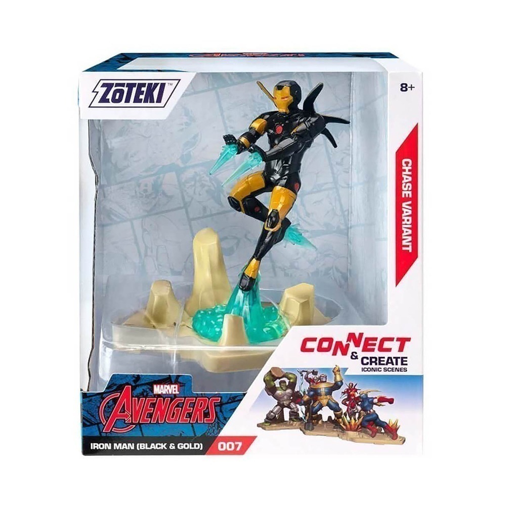 Zoteki - Vingadores - Homem De Ferro 15 Cm - Preto E Dourado